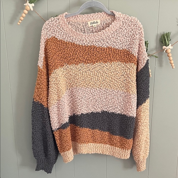 Listicle Sweaters - Listicle Cozy Multicolor Striped Sweater